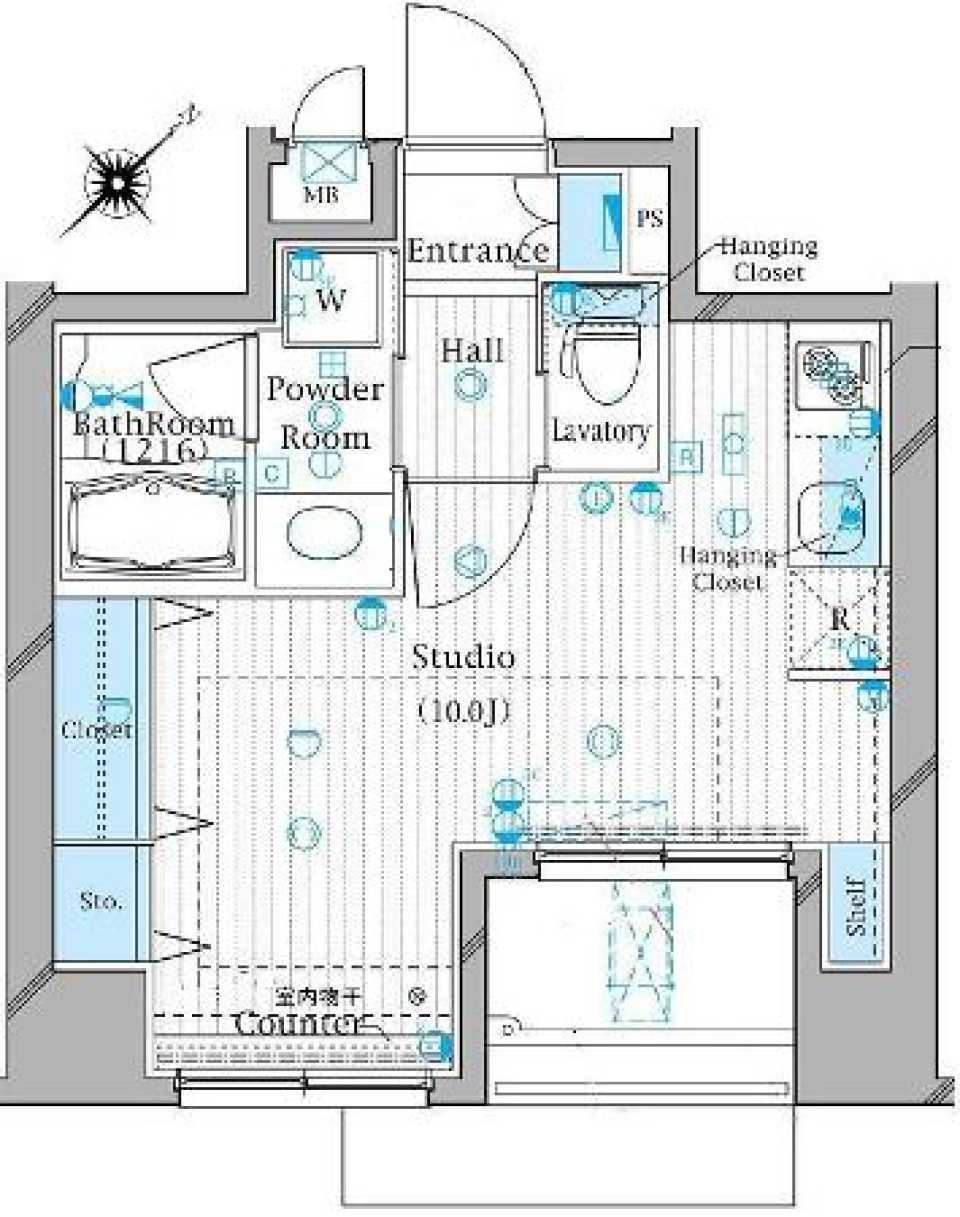 グラントゥルース東向島　202号室［ペット可］の間取り図