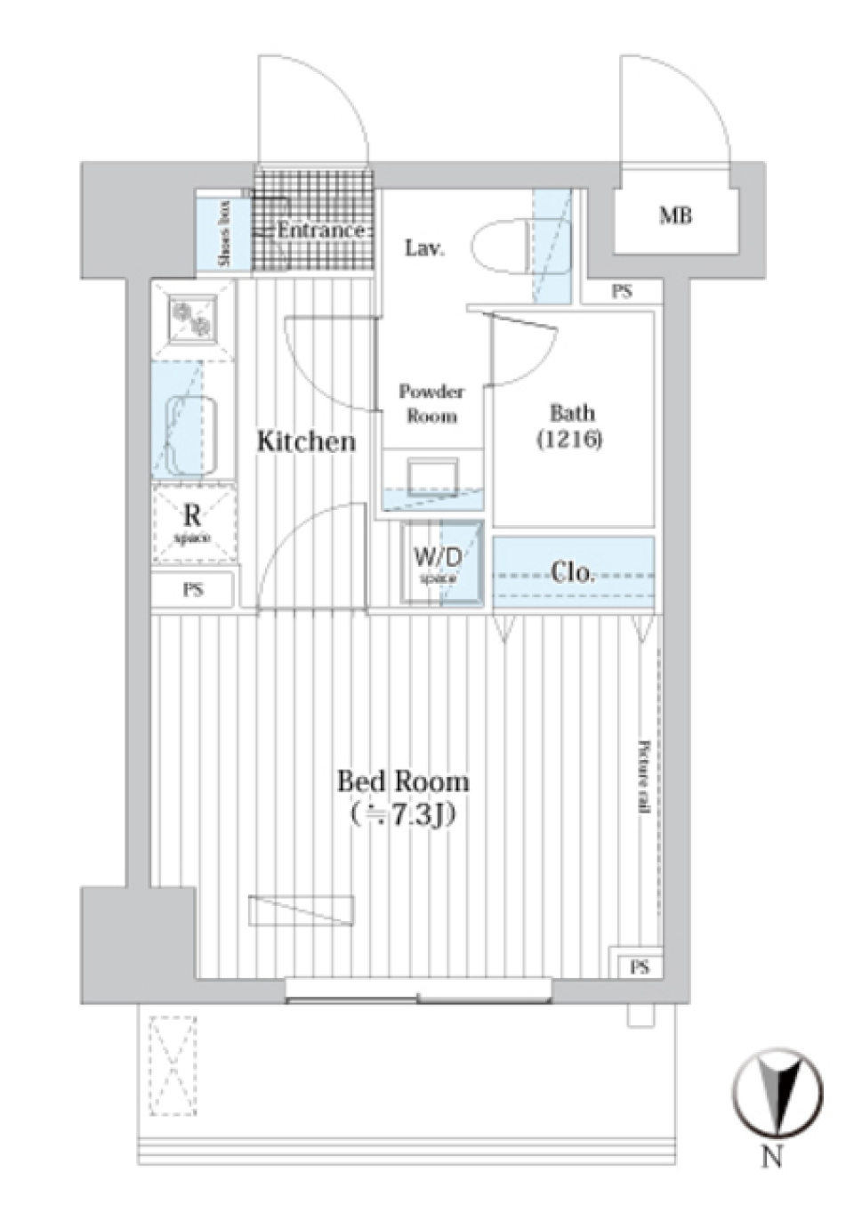 Ｌ・ＢＡＳＥ押上Ｓｏｕｔｈ 403号室の間取り図