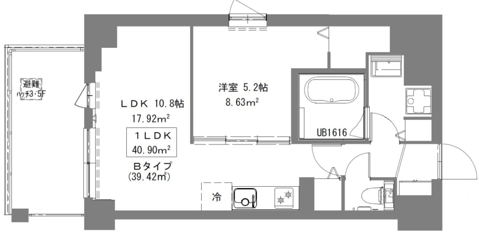 ＳＲＳ八広　302号室［ペット可］の間取り図