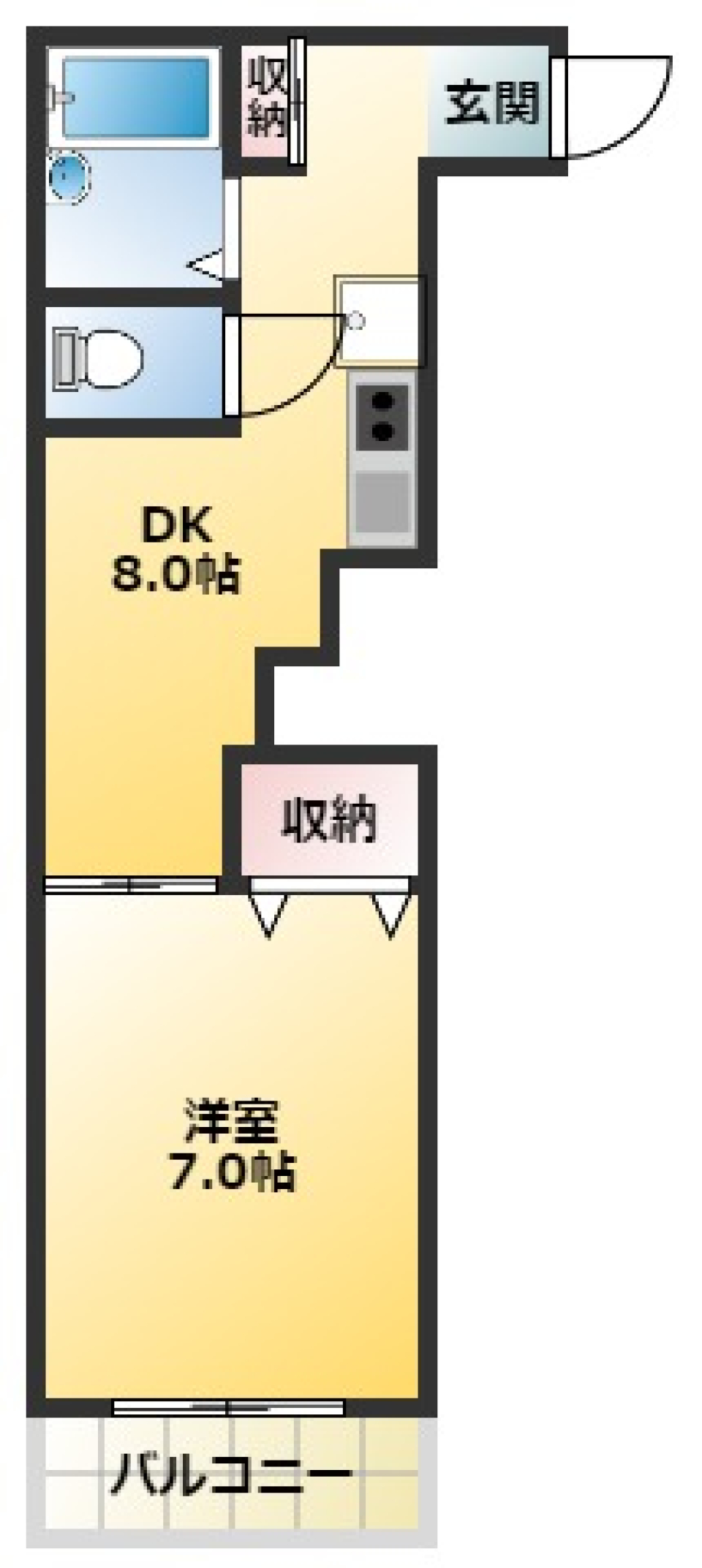 ラミアカーザ中野　202号室の間取り図
