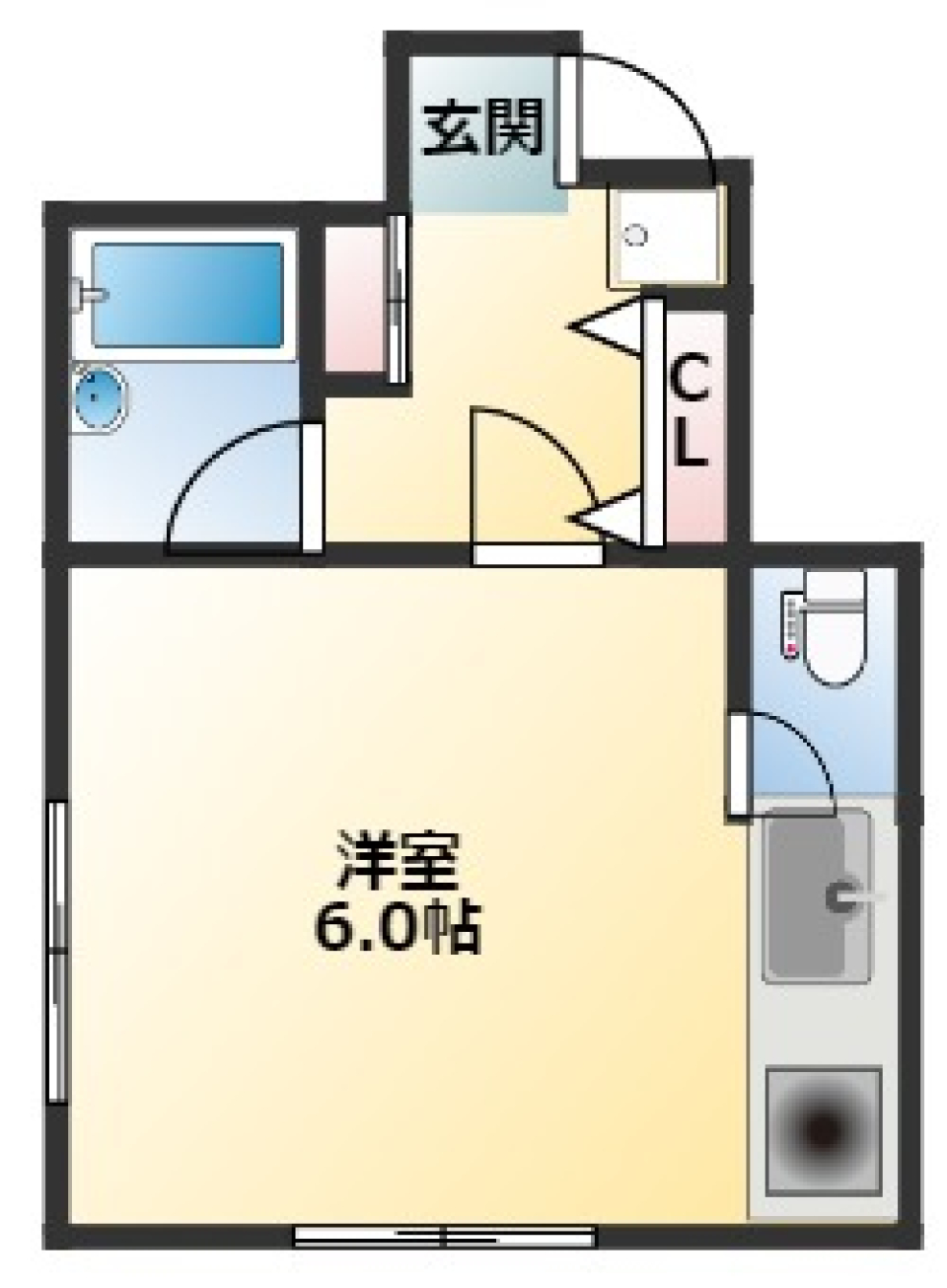 ポジションR　203号室の間取り図