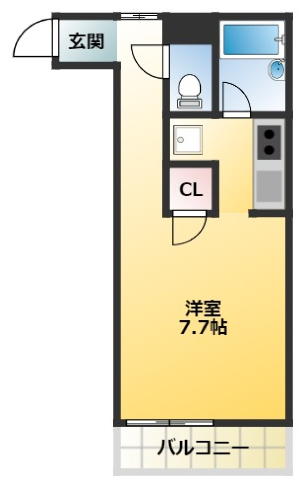 ラ・クローネ　102号室の間取り図