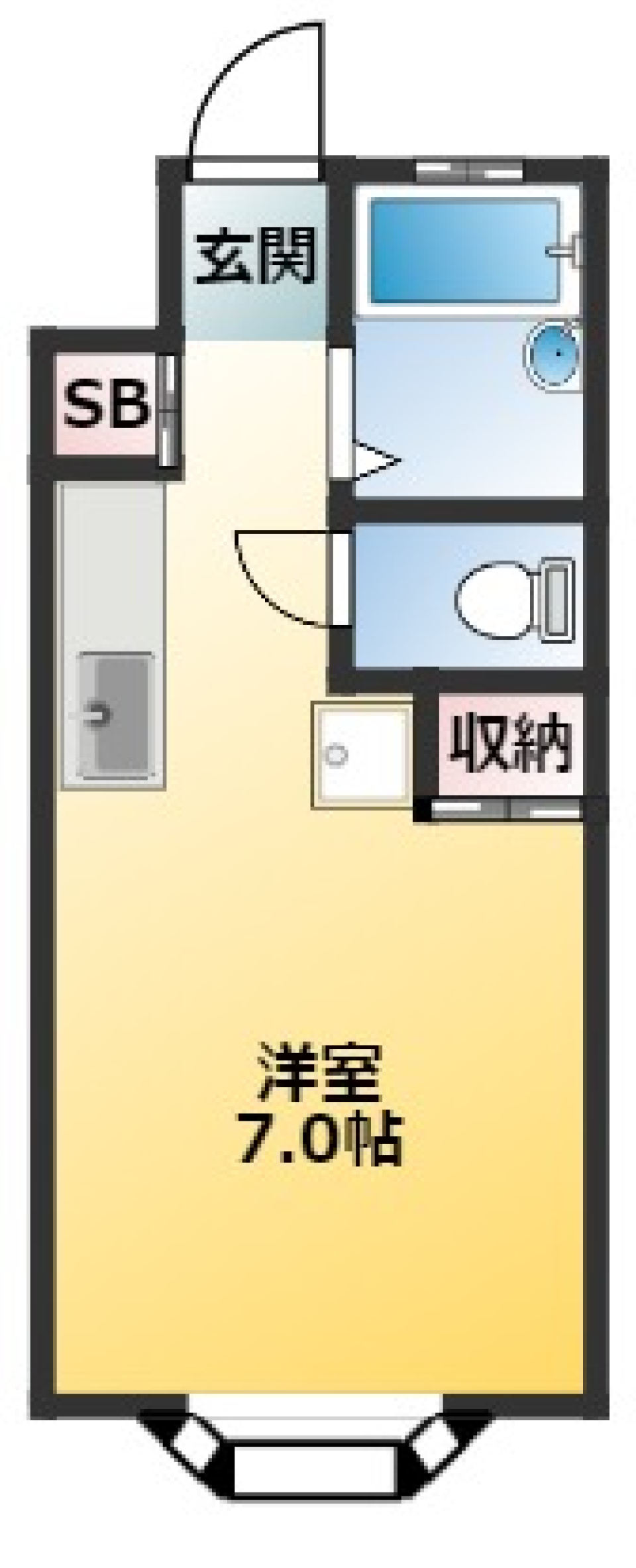 コートヴィレッジ　205号室の間取り図