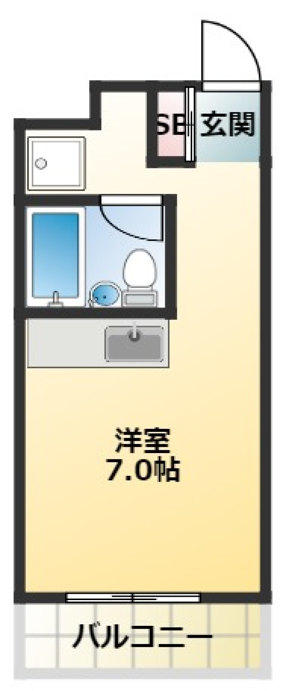 ファミール浅川　205号室の間取り図