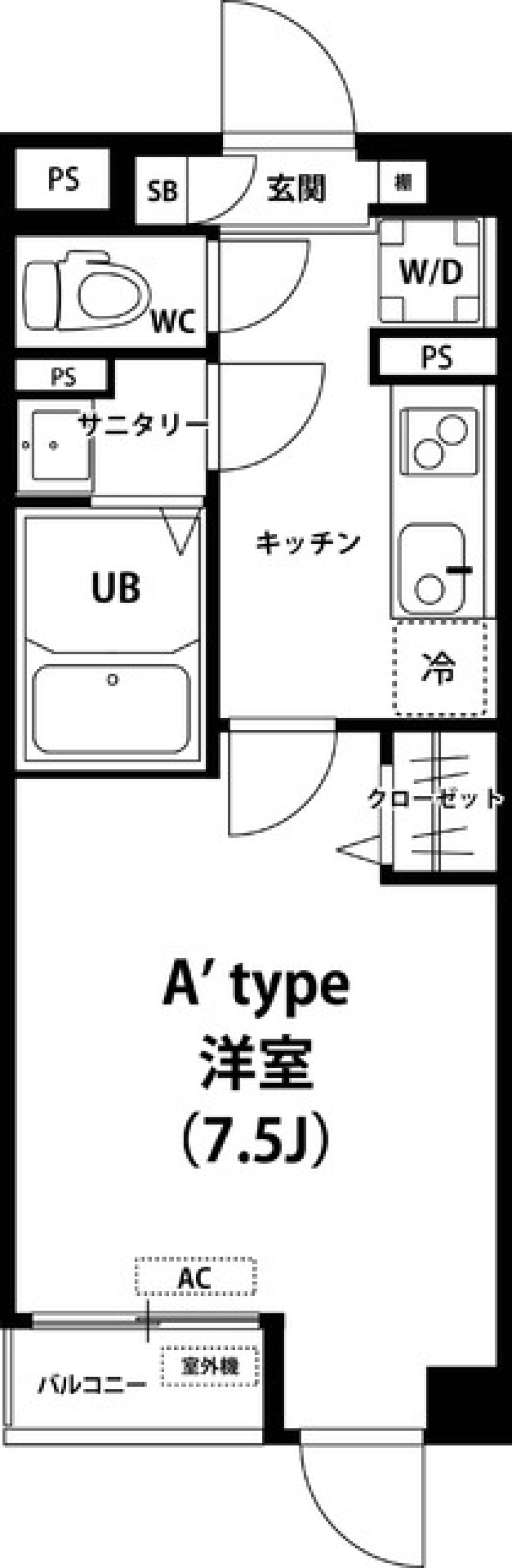 リブリ・ＮＫＹ　202号室の間取り図