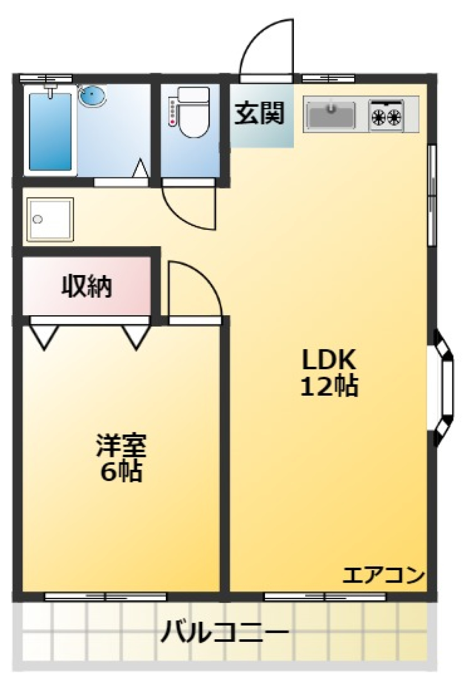 ビバ久が原　201号室の間取り図