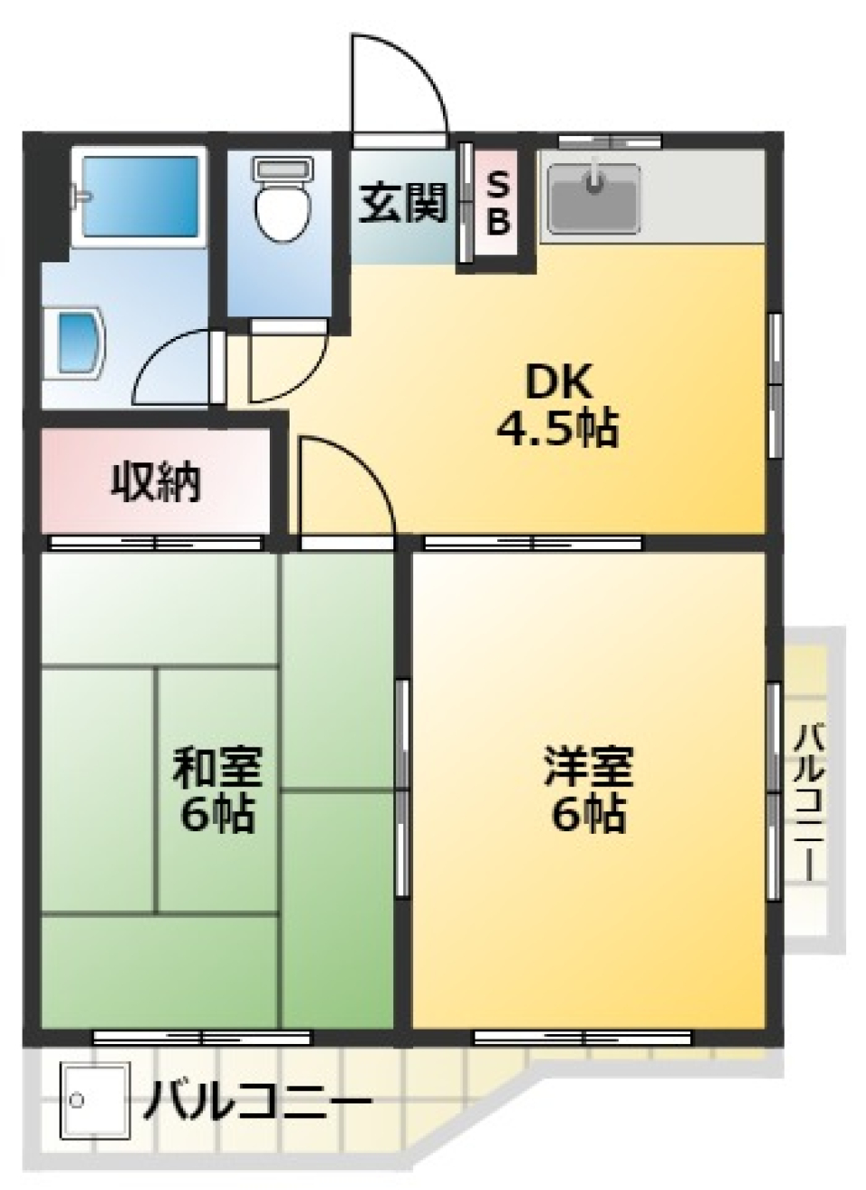 村上コーポ　201号室の間取り図