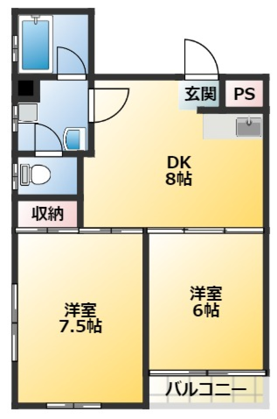 メゾン王城(おうじょう）　401号室［ペット可］の間取り図