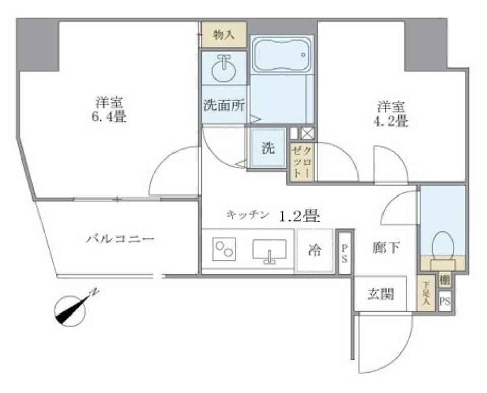 ＫＤＸレジデンス元浅草［ペット可］の間取り図
