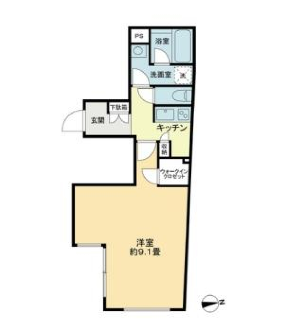 PREAS西大井　401号室［ペット可］の間取り図