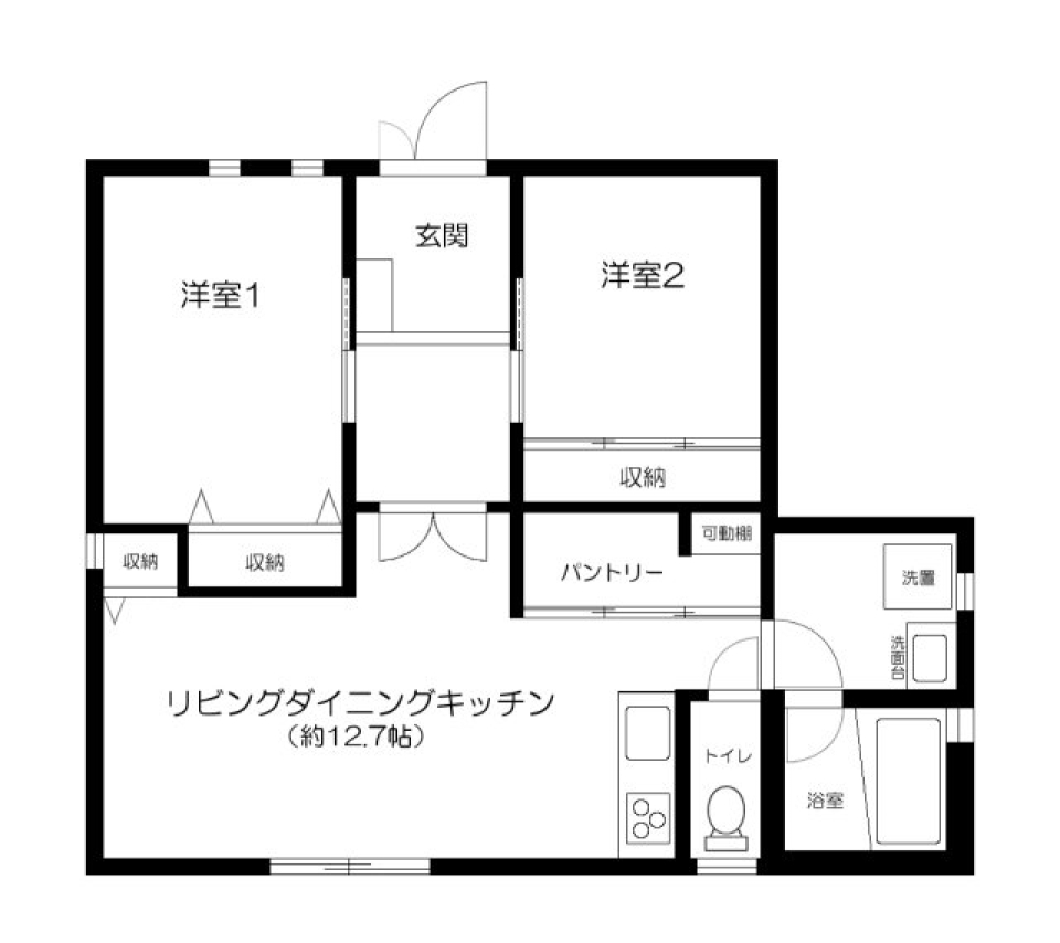 リベリュール　101号室の間取り図