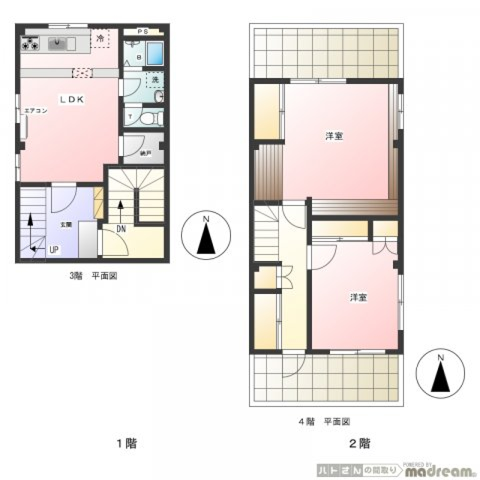 伊地知ビル　3-4階の間取り図