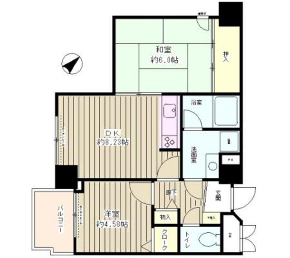 マハール駒込　404号室の間取り図