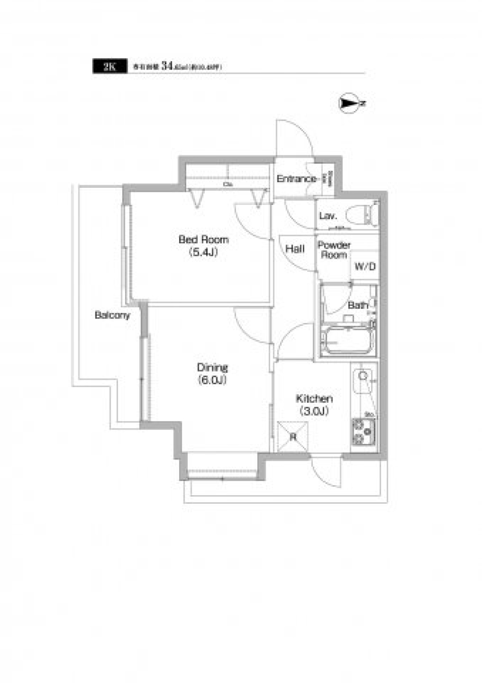 レジデンス三軒茶屋スクエア　101号室の間取り図