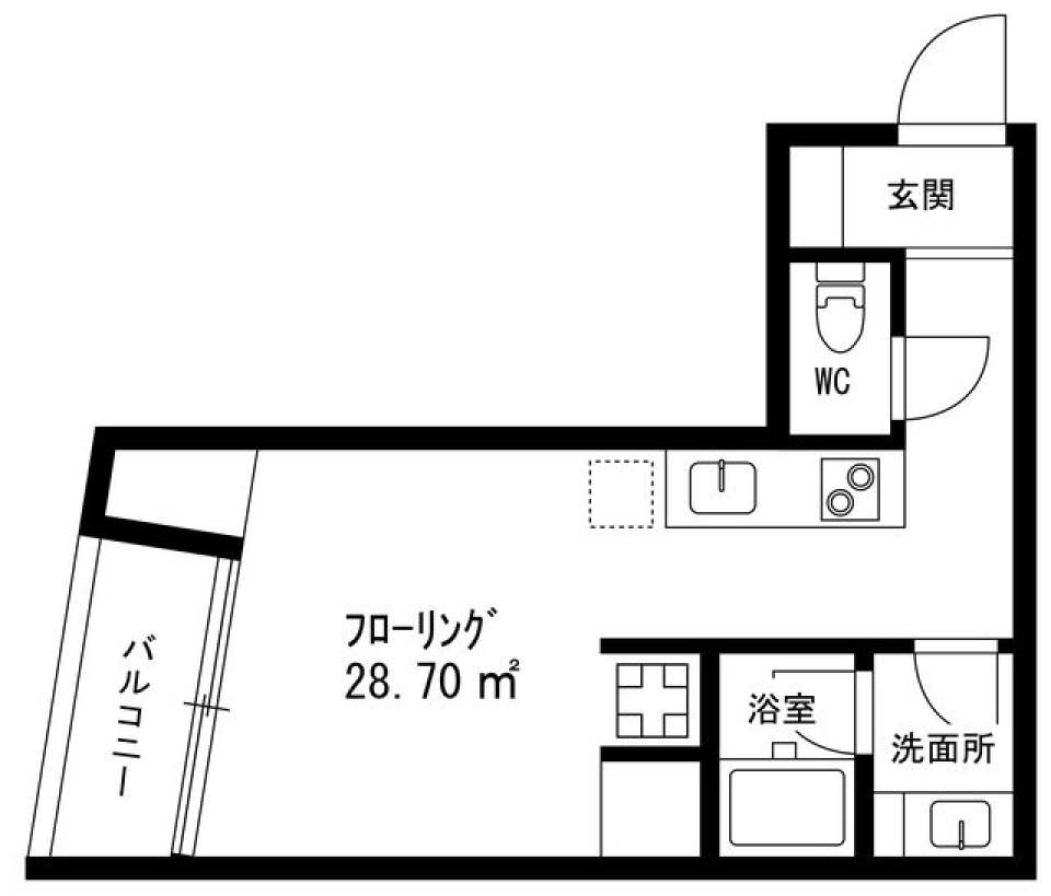 シグマ柿の木坂　205号室の間取り図