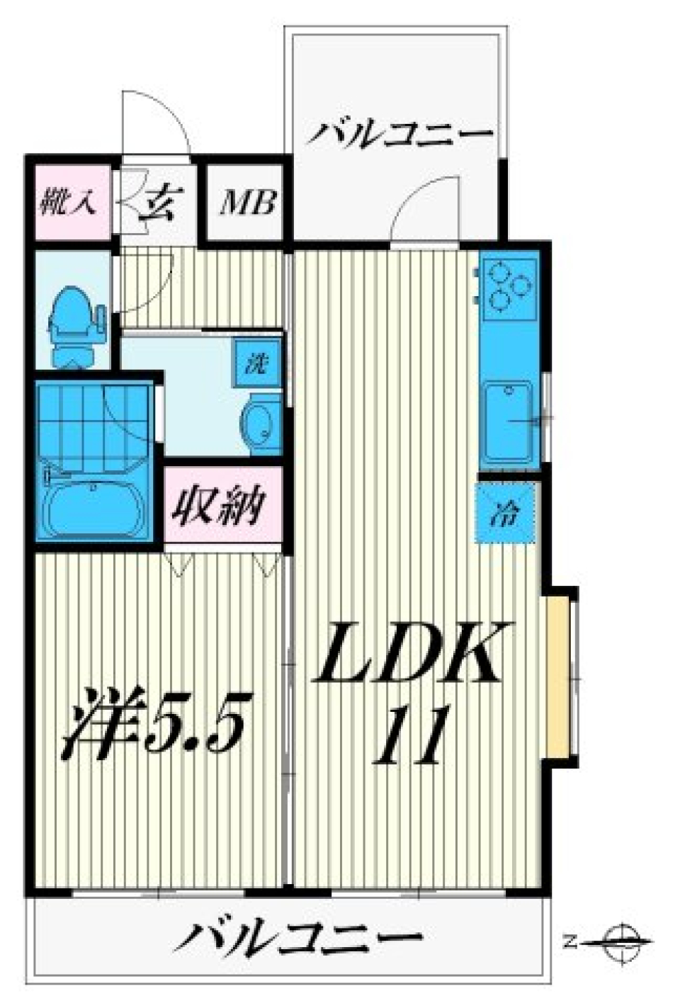 エクセレントフラッツ品川　501号室の間取り図