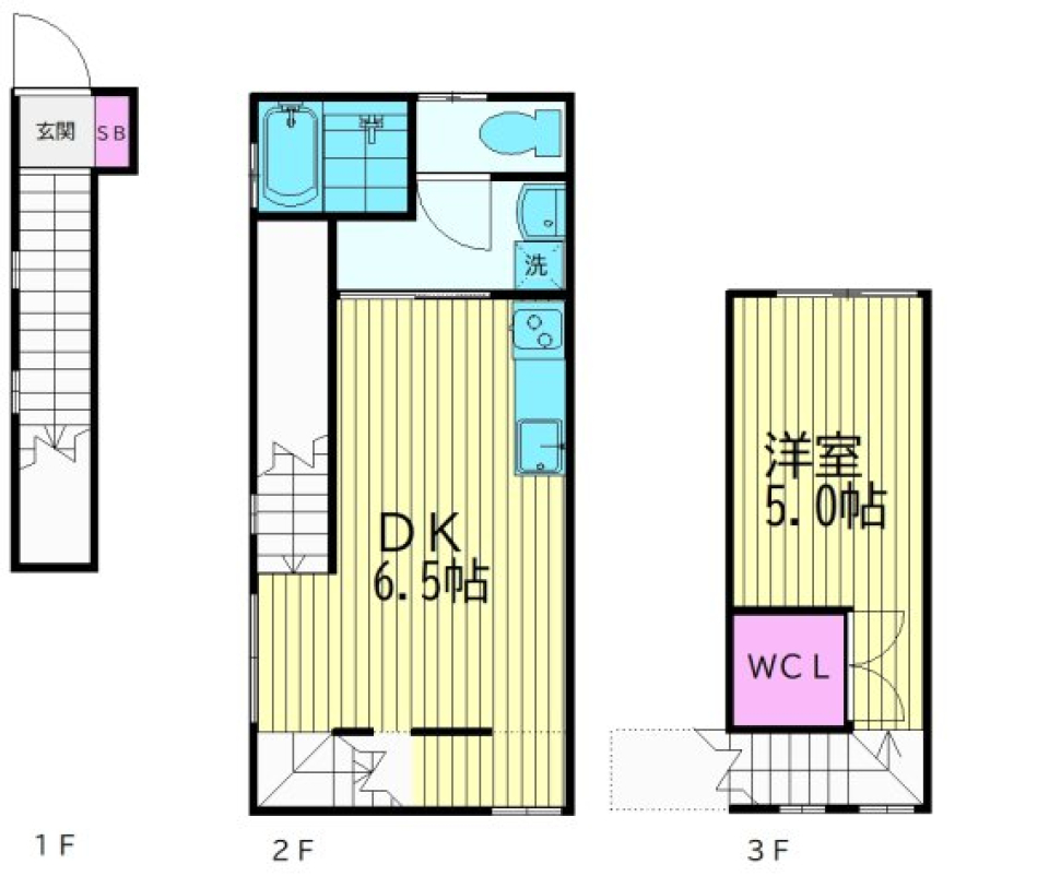 コーセリ東矢口　201号室の間取り図