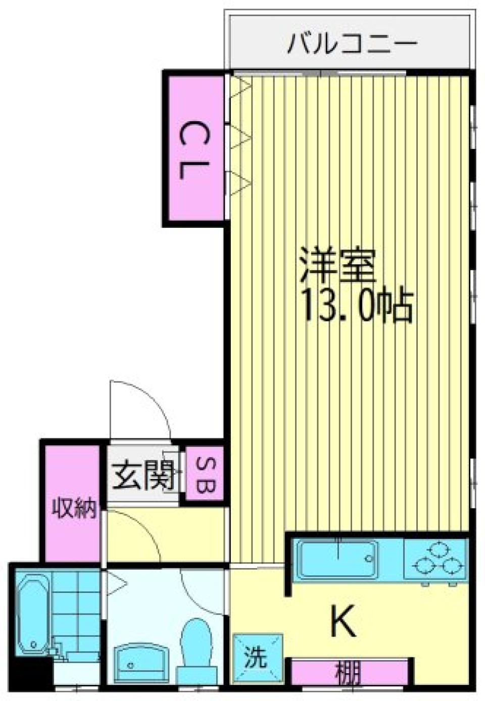 三恵ハウスB　2A号室の間取り図