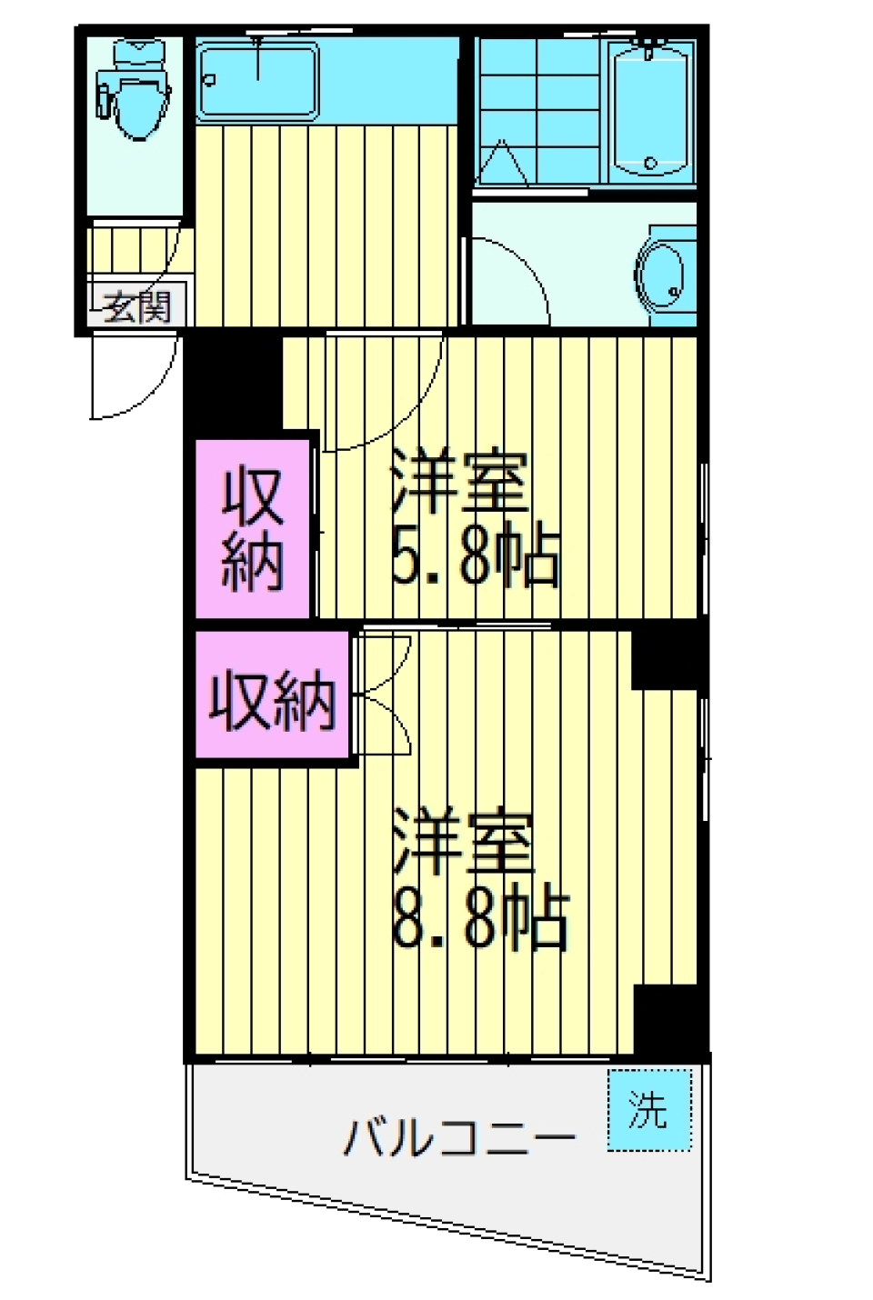 グラシアス大森 302号室の間取り図