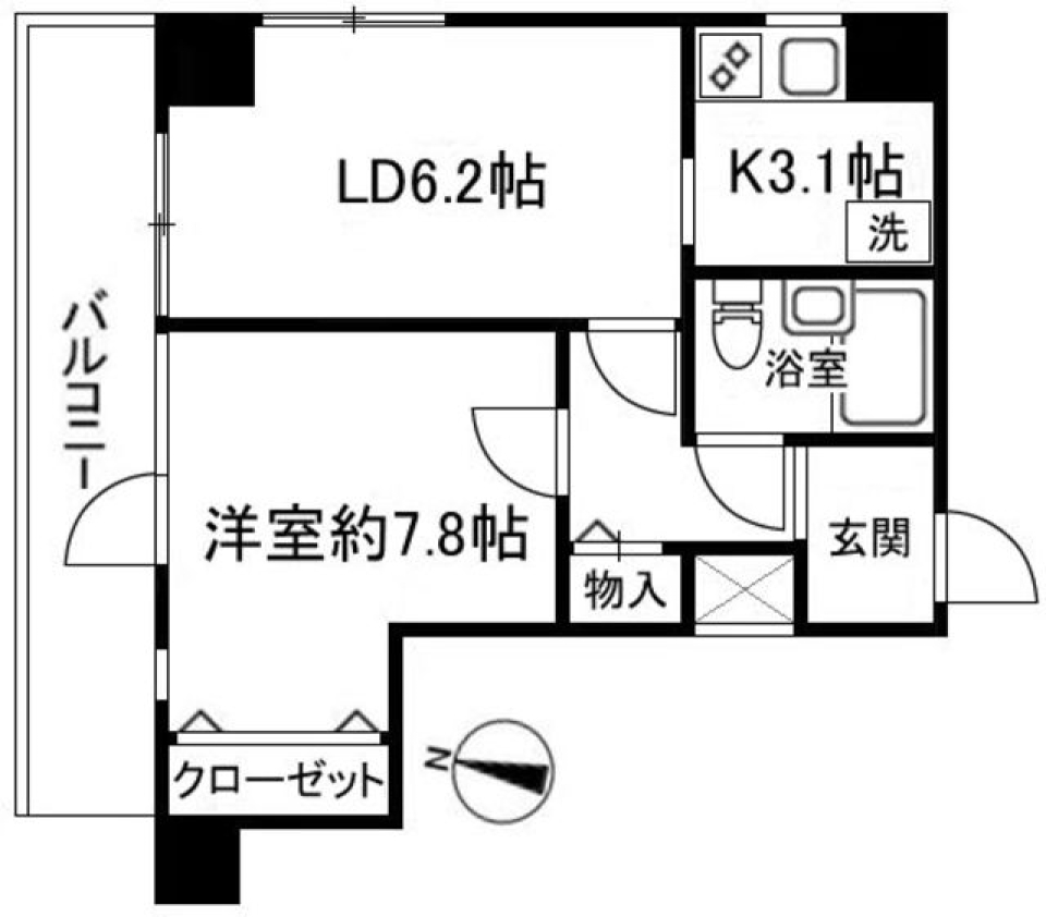 メゾンクレール　305号室の間取り図