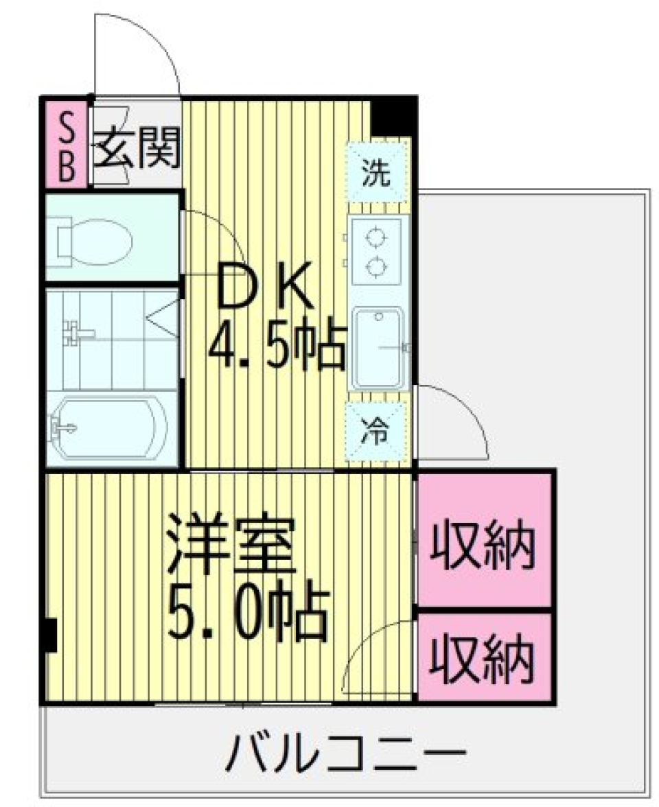 ハピネス大森　301号室の間取り図