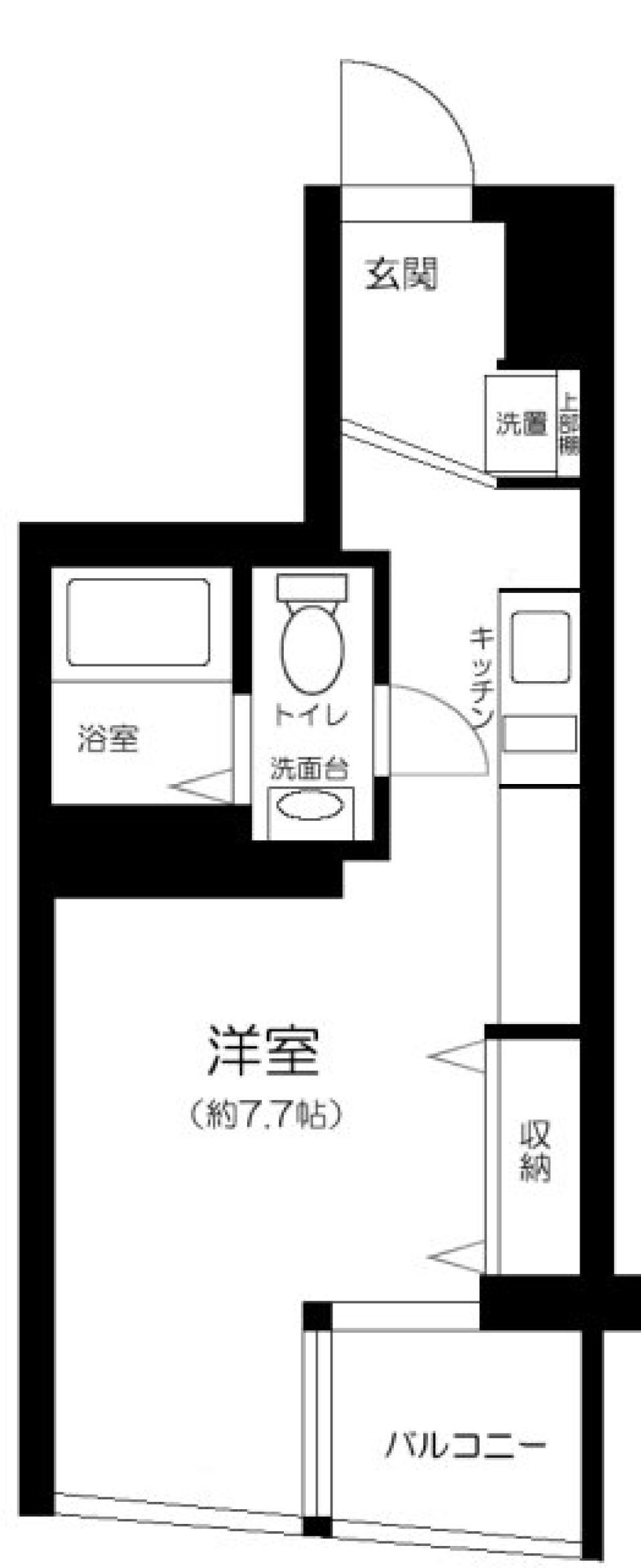 ｔｒｉａｓ１２９　802号室の間取り図