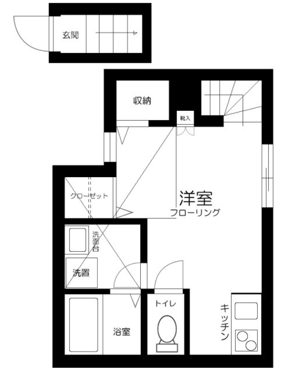 Sunrise Up　206号室の間取り図