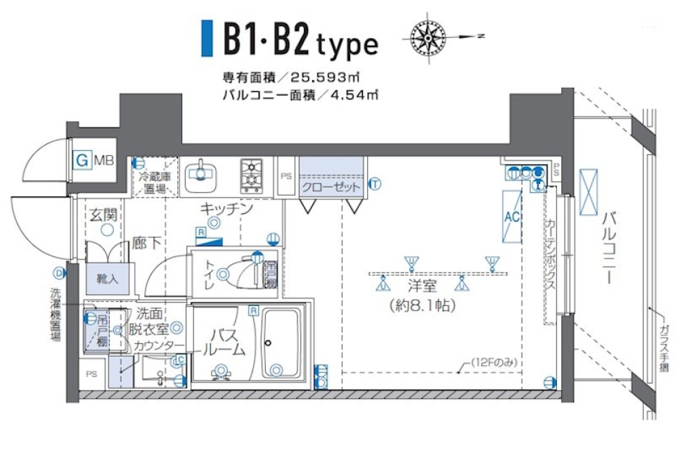 ZOOM秋葉原 1102号室［ペット可］の間取り図