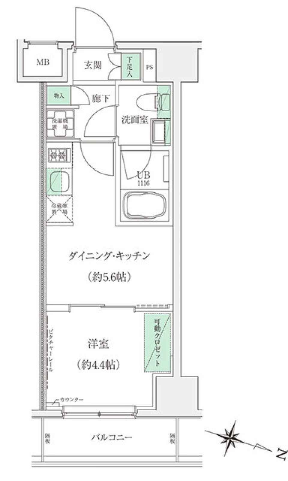 ＳＴＡＮＤＺ板橋本町　203号室の間取り図