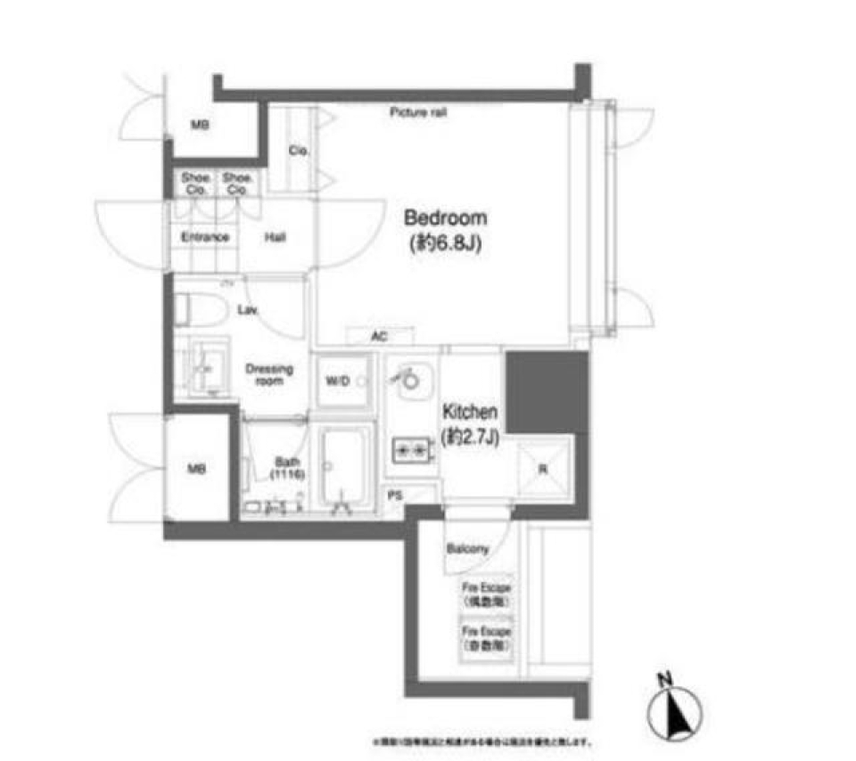 アーバネックス市谷柳町　505号室［ペット可］の間取り図