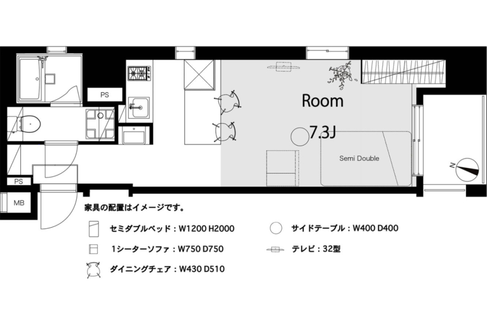 自分だけの隠れ家カフェの間取り図