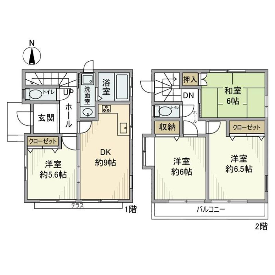 井口戸建の間取り図