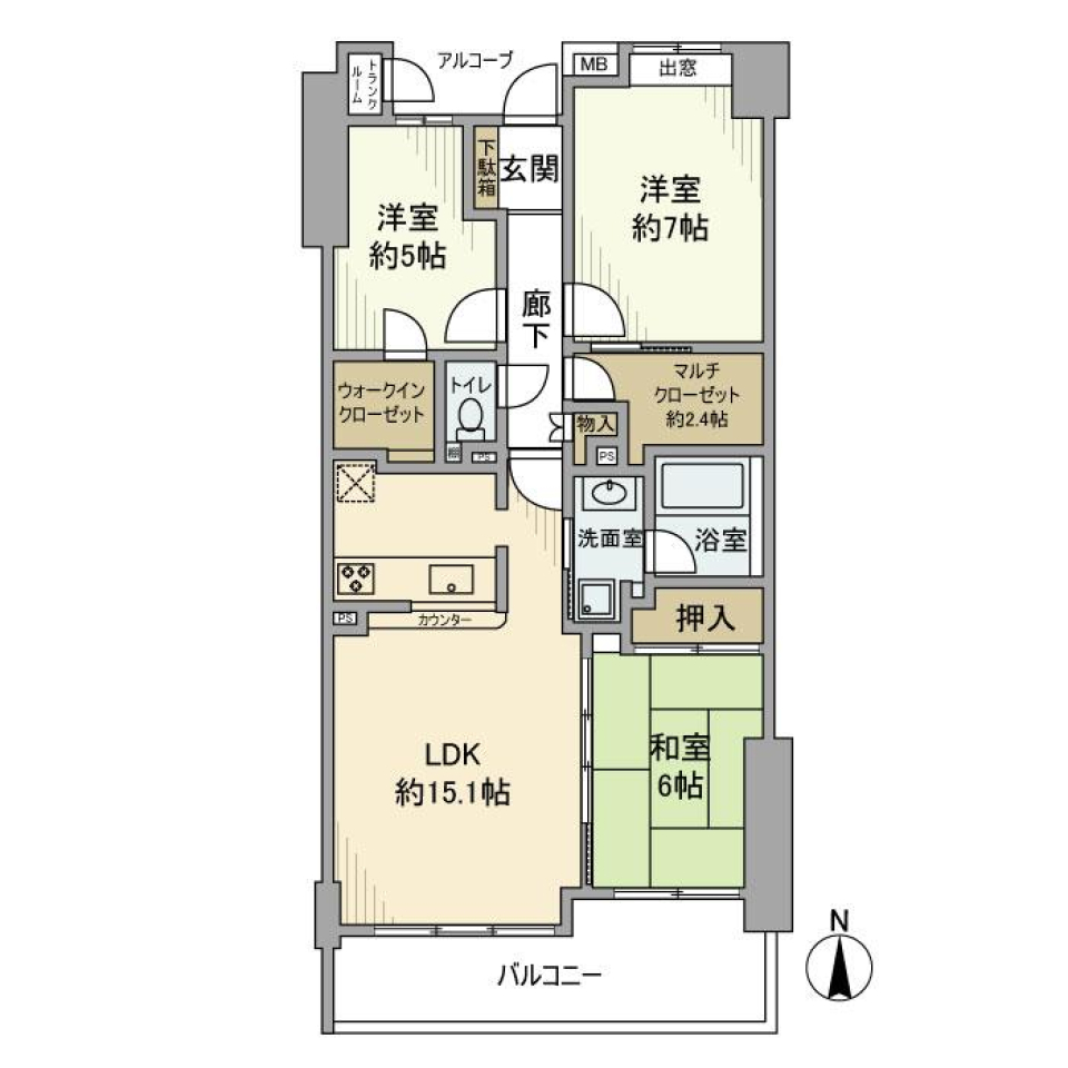 フェイム横浜いずみ中央　309号室の間取り図