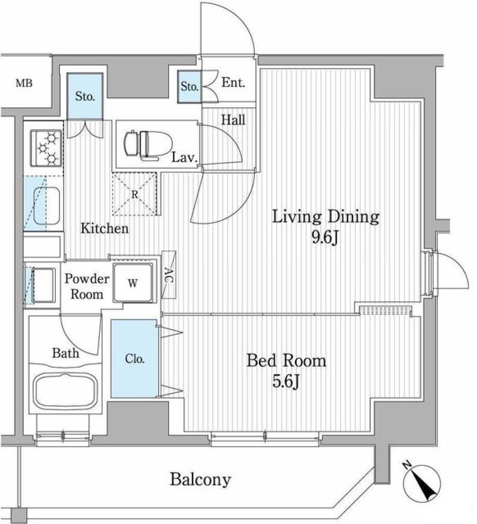 パティオスクエア御茶ノ水　602号室の間取り図