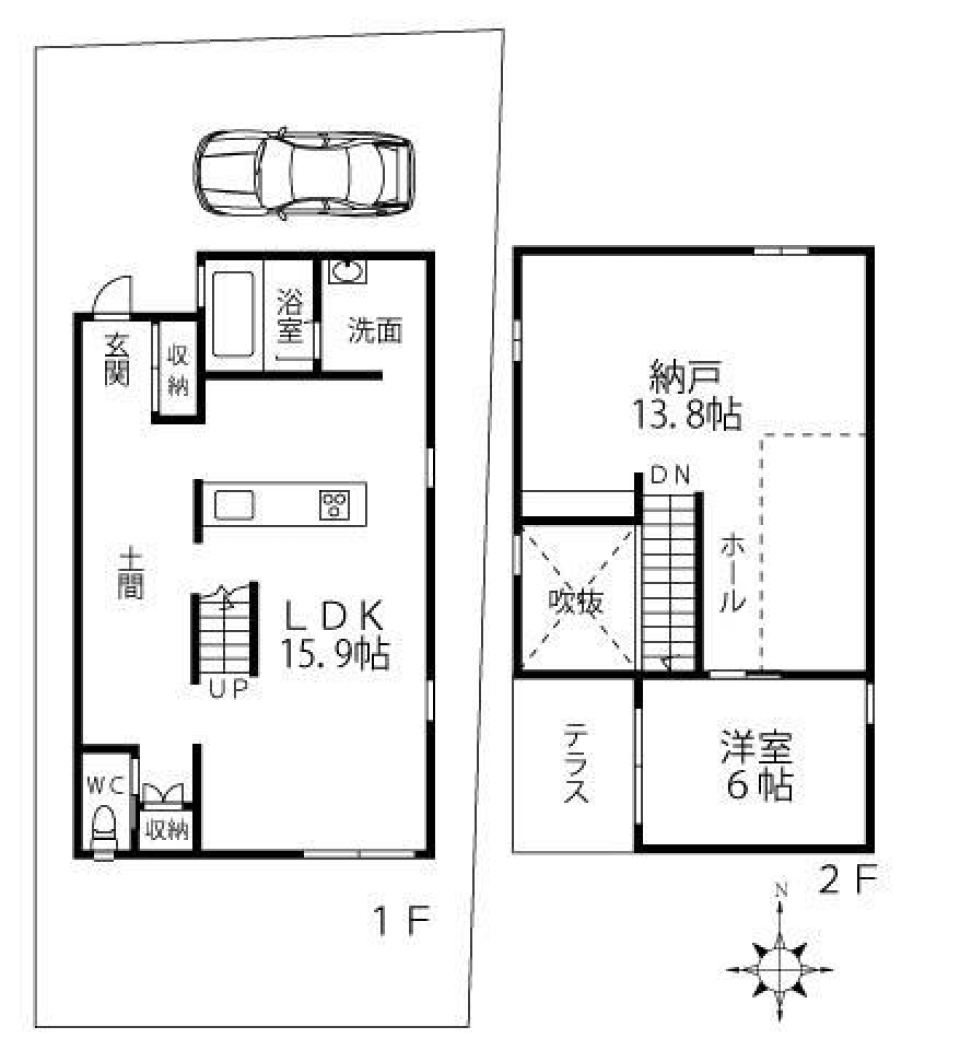 大土平町２丁目戸建の間取り図