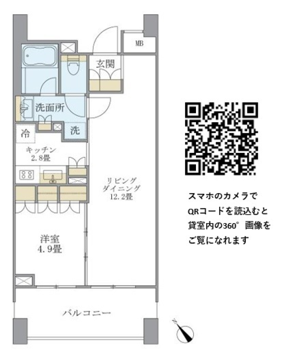 アパートメンツ三田　1302号室の間取り図