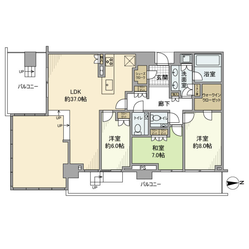 グランドメゾン新梅田タワー　ＴＨＥ　ＣＬＵＢ　ＲＥＳＩＤＥＮＣＥ 3503号室の間取り図