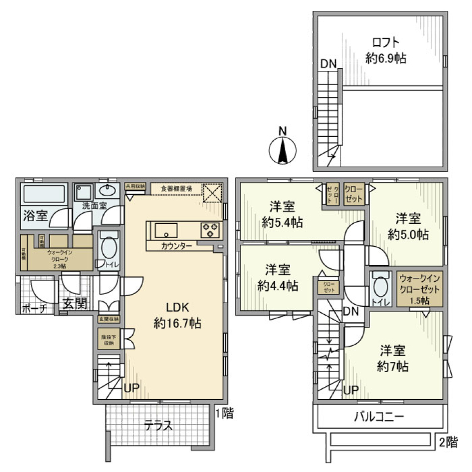 千歳台戸建の間取り図