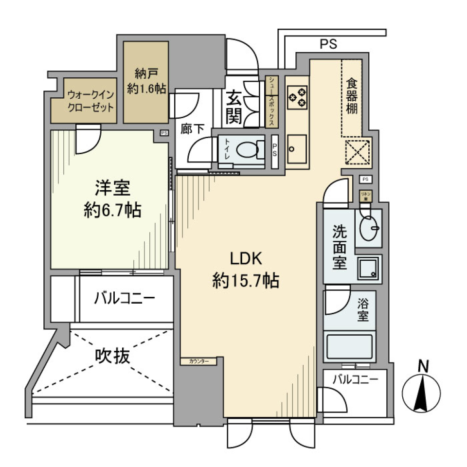 プラウドタワー名古屋丸の内ステーションマークス 2003号室の間取り図