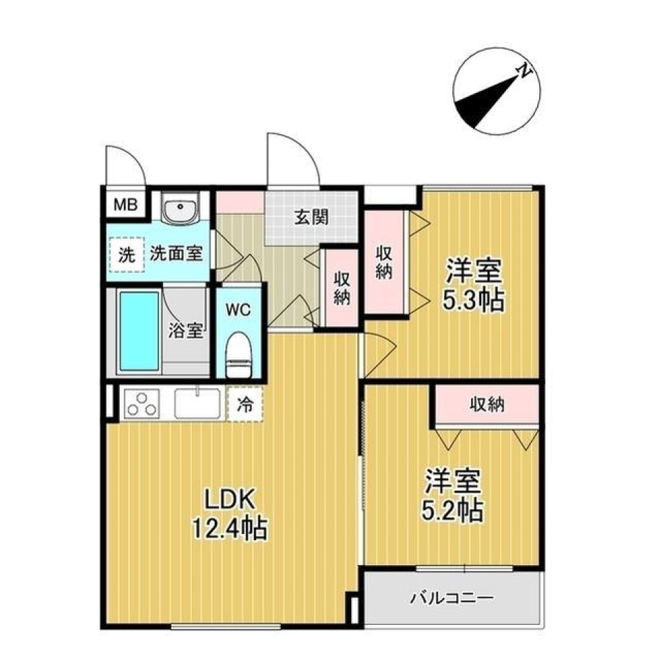 Papillon Sekimae 303号室［ペット可］の間取り図