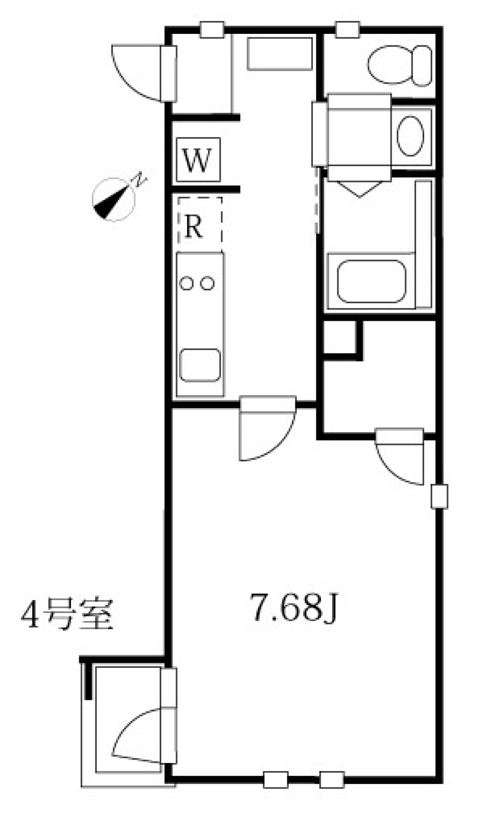 モダンアパートメント武蔵小山　104号室の間取り図