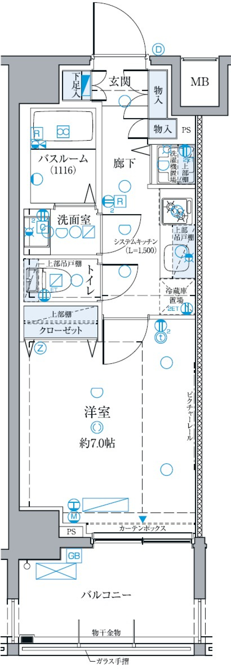 クレヴィスタ板橋西台Ⅲ　606号室［ペット可］の間取り図