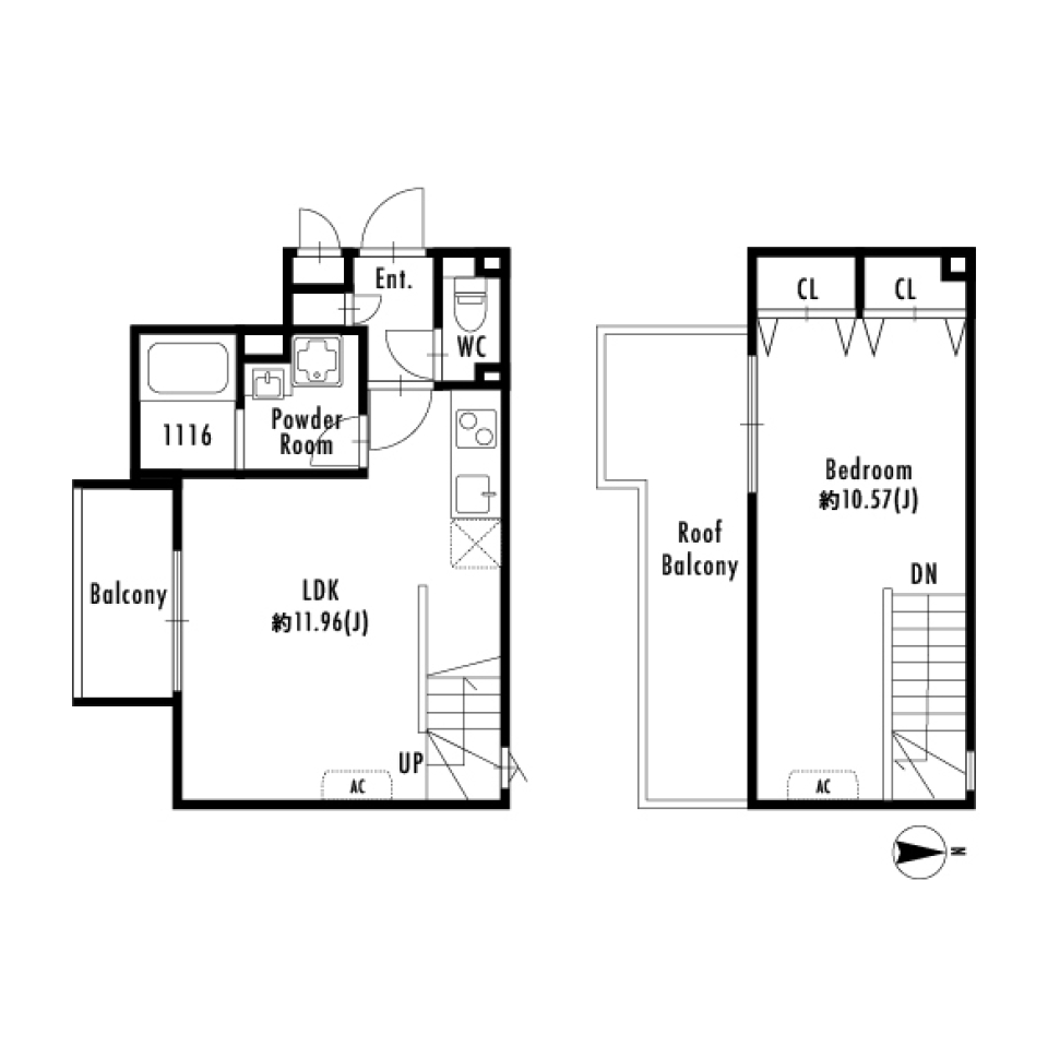 PASEO四谷荒木町　402号室［新宿］の間取り図