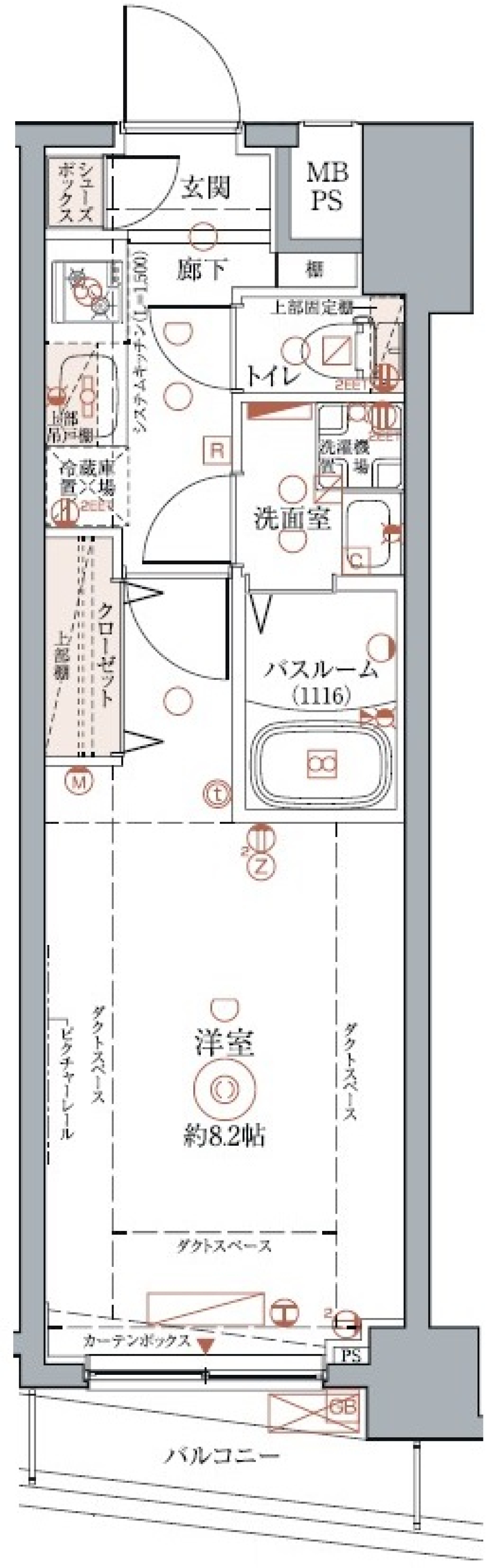 クレヴィスタ光が丘　504号室［ペット可］の間取り図