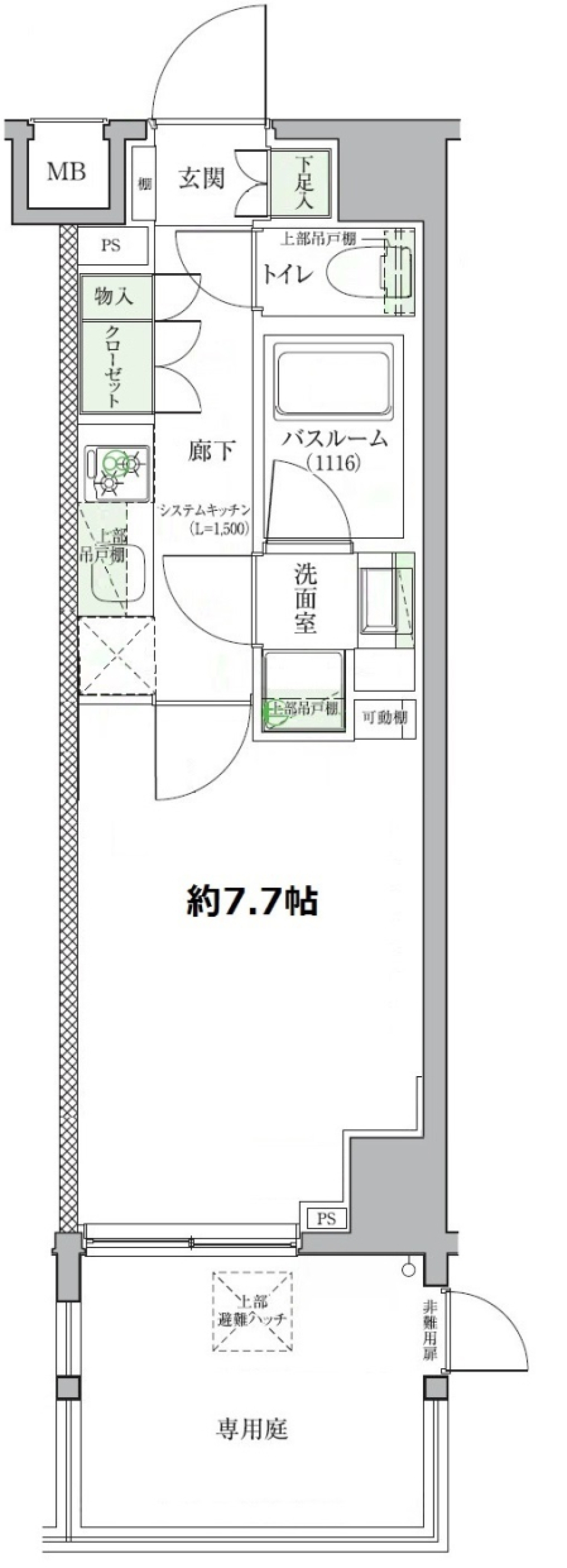 クレヴィスタ板橋西台Ⅱ　301号室［ペット可］の間取り図