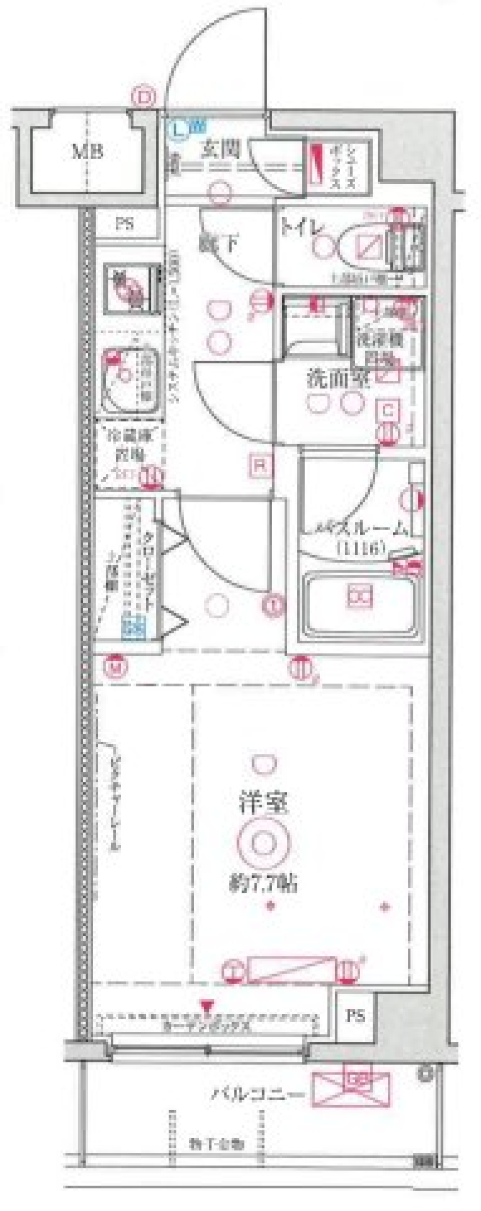 クレヴィスタ武蔵中原Ⅱ　205号室［新築］の間取り図