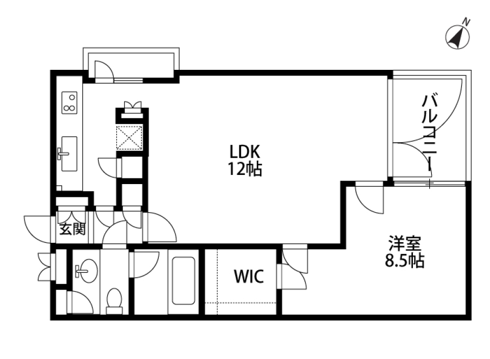 FLEX7　303号室の間取り図