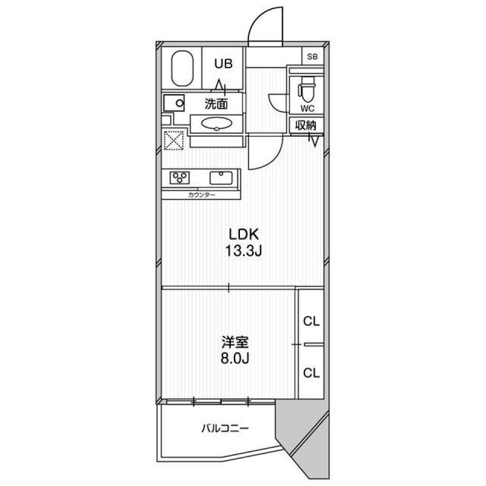 ルクレ阿波座レジデンス 0420号室［ペット可］の間取り図