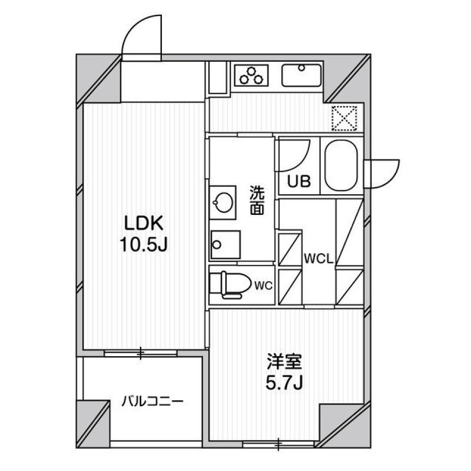 ルクレ堺筋本町レジデンス 0706号室［ペット可］の間取り図