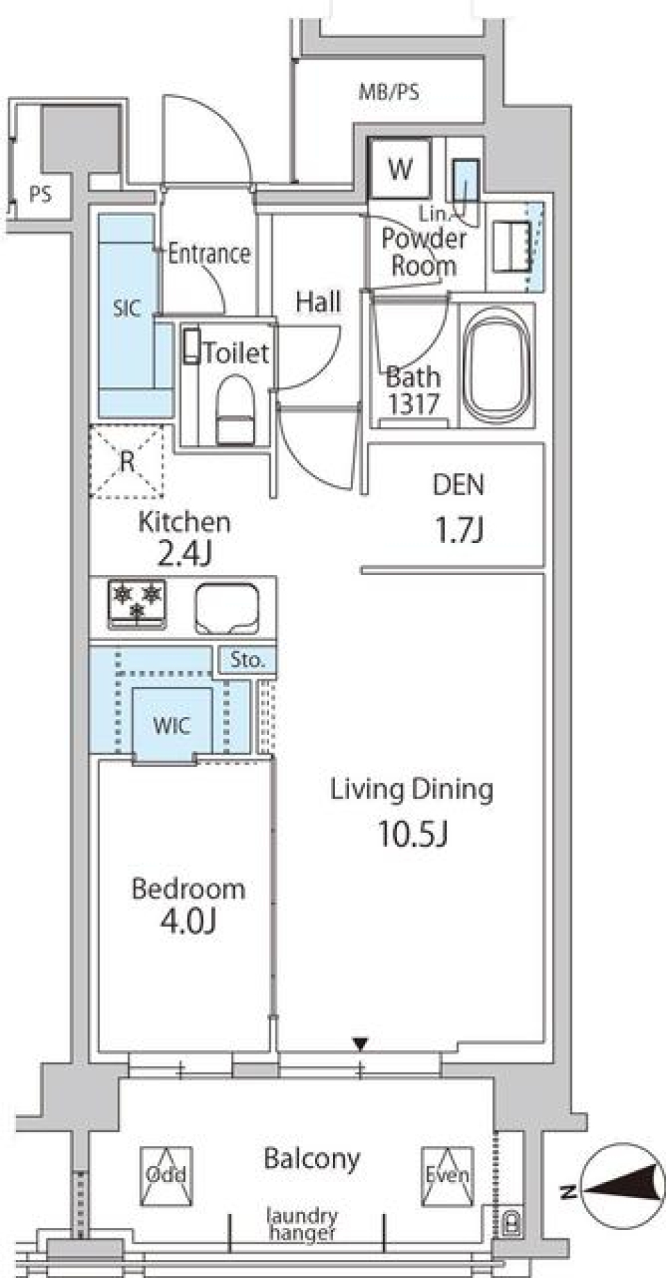 グリーンレジデンス赤坂　405号室の間取り図